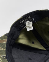 Vintage Filson Logger Tiger Camo Leather Strap Patch Canvas Baseball Cap - OS