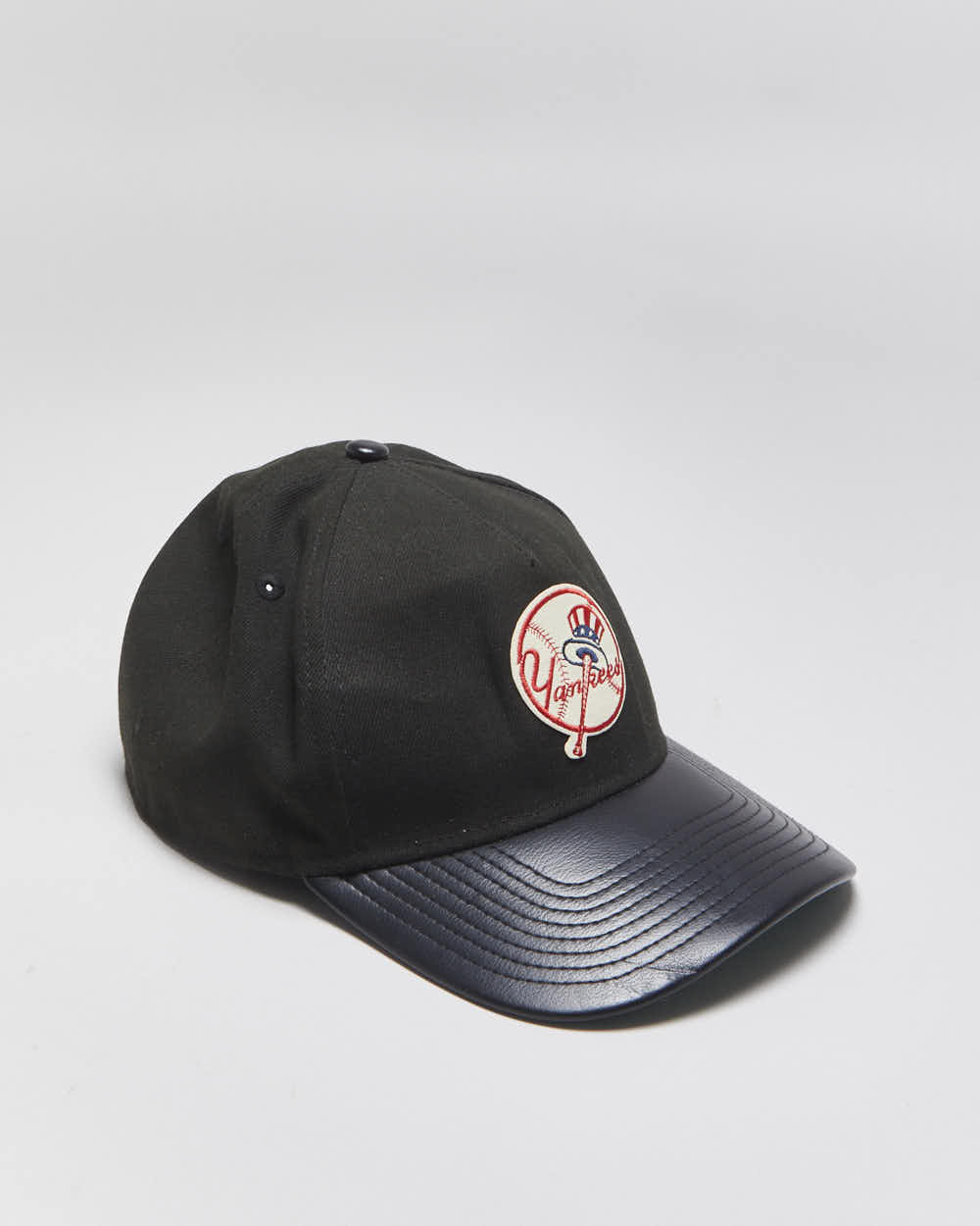 Vintage New Era 9Forty N.Y Yankees Faux Leather Peak MLB Snapback - OS