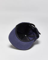 Vintage Supreme Grained Leather S Patch Canvas Flat Brim Baseball Cap - OS