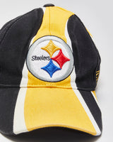 Vintage Y2K 00s Reebok Pittsburgh Steelers NFL Equipment Canvas Velcro Baseball Cap - OS