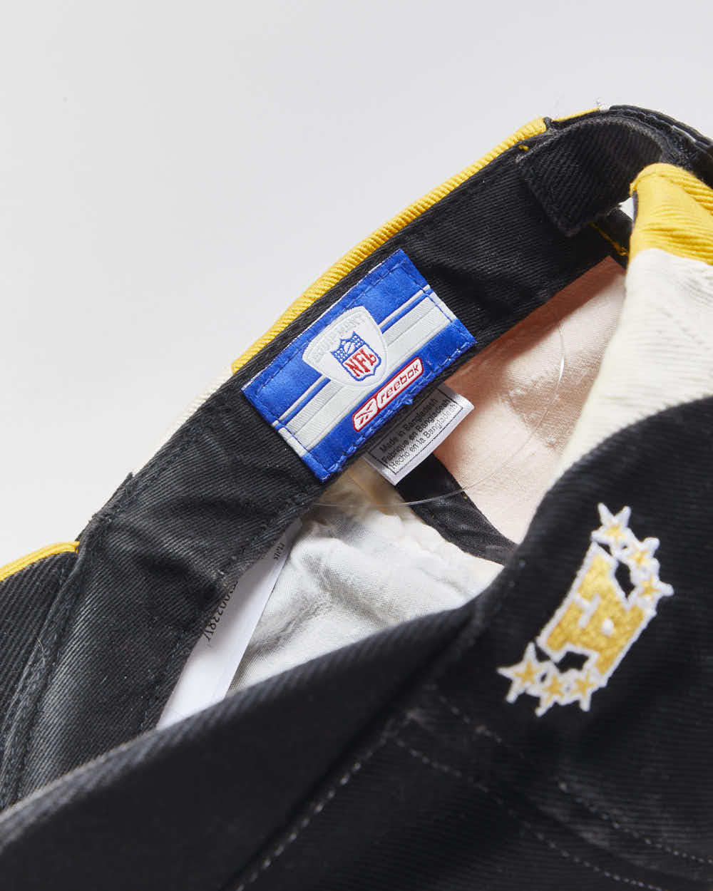 Vintage Y2K 00s Reebok Pittsburgh Steelers NFL Equipment Canvas Velcro Baseball Cap - OS