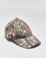 Vintage Y2K 00s HooDoo Red Angus Real Tree Camo Canvas Velcro Baseball Cap - OS