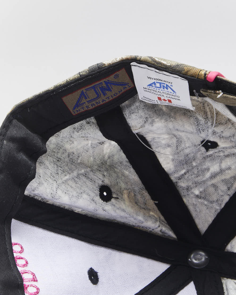 Vintage Y2K 00s HooDoo Red Angus Real Tree Camo Canvas Velcro Baseball Cap - OS