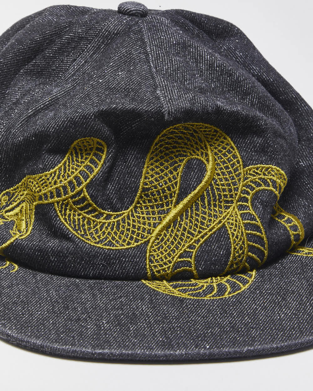 Vintage Coney Island Picnic Embroidered Snake Denim Snapback - OS