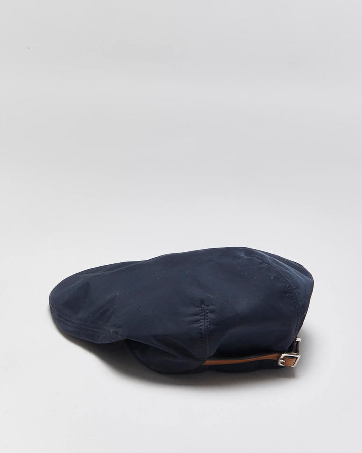 Vintage Coach Soft Shell Satin Leather Buckle Flat Cap - M/L