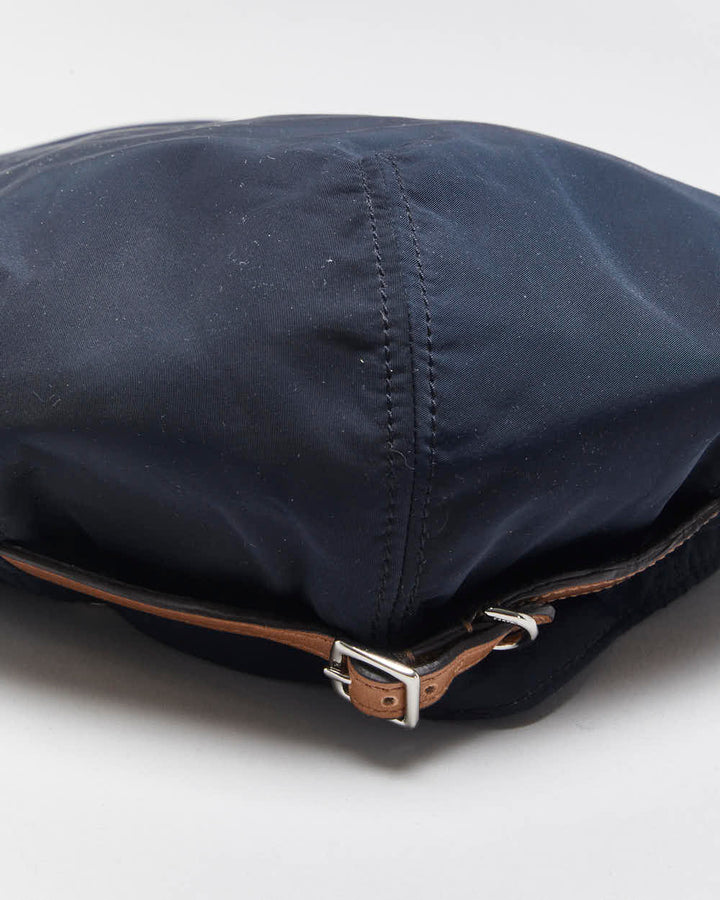 Vintage Coach Soft Shell Satin Leather Buckle Flat Cap - M/L