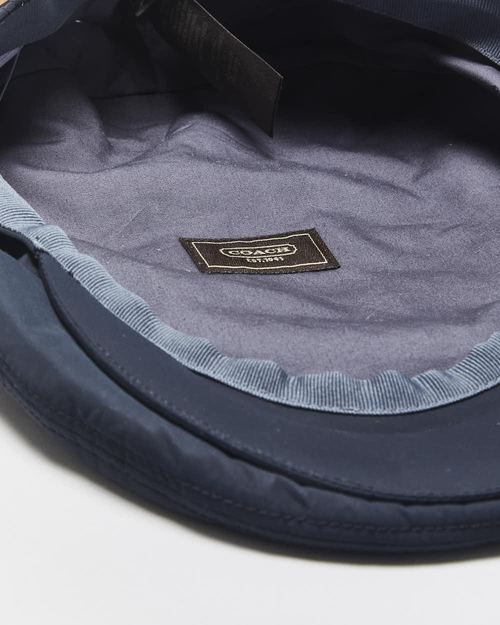 Vintage Coach Soft Shell Satin Leather Buckle Flat Cap - M/L
