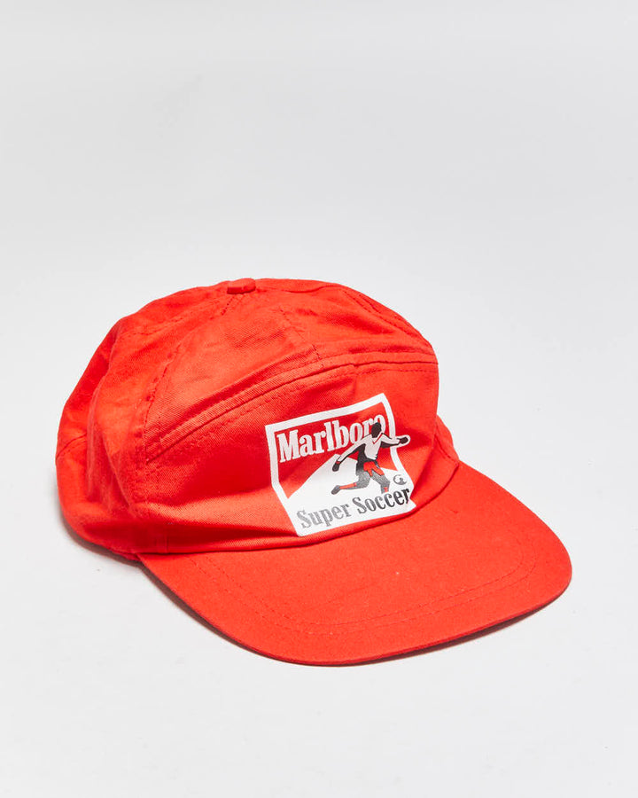 Vintage 1980s Malboro Super Soccer Canvas Flat Brim Snapback - OS