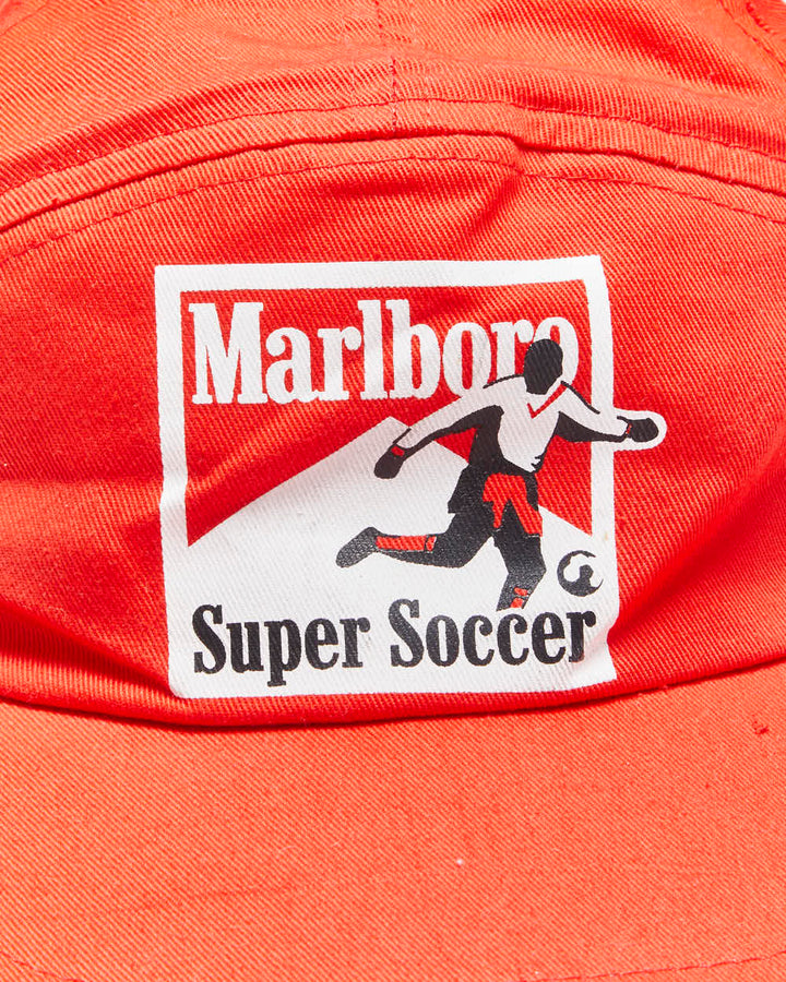 Vintage 1980s Malboro Super Soccer Canvas Flat Brim Snapback - OS