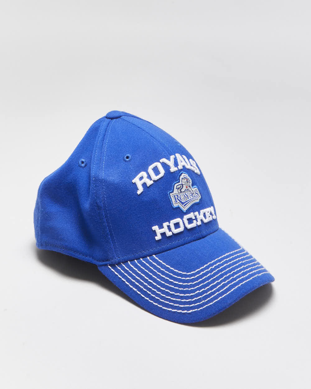 Vintage Y2K 00s Reebok Centre Ice Royals Hockey Wool Blend WHL Flex Fit Baseball Cap - S/M