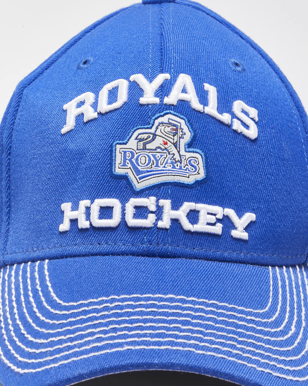 Vintage Y2K 00s Reebok Centre Ice Royals Hockey Wool Blend WHL Flex Fit Baseball Cap - S/M