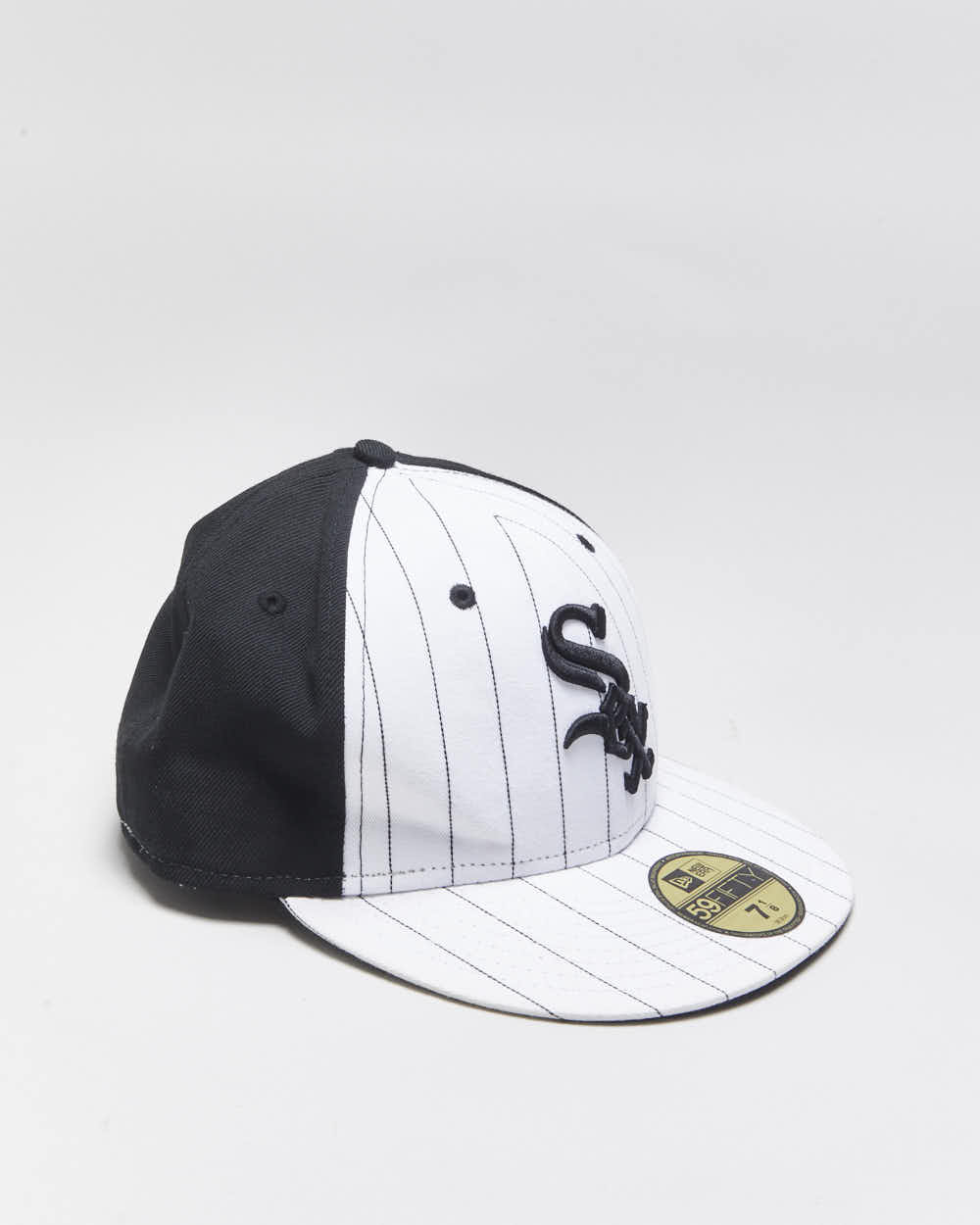 Vintage Y2K 00s New Era 59Fifty Chicago White Sox Wool Blend Pinstripe Champs MLB Fitted Baseball Cap - 7 1/8