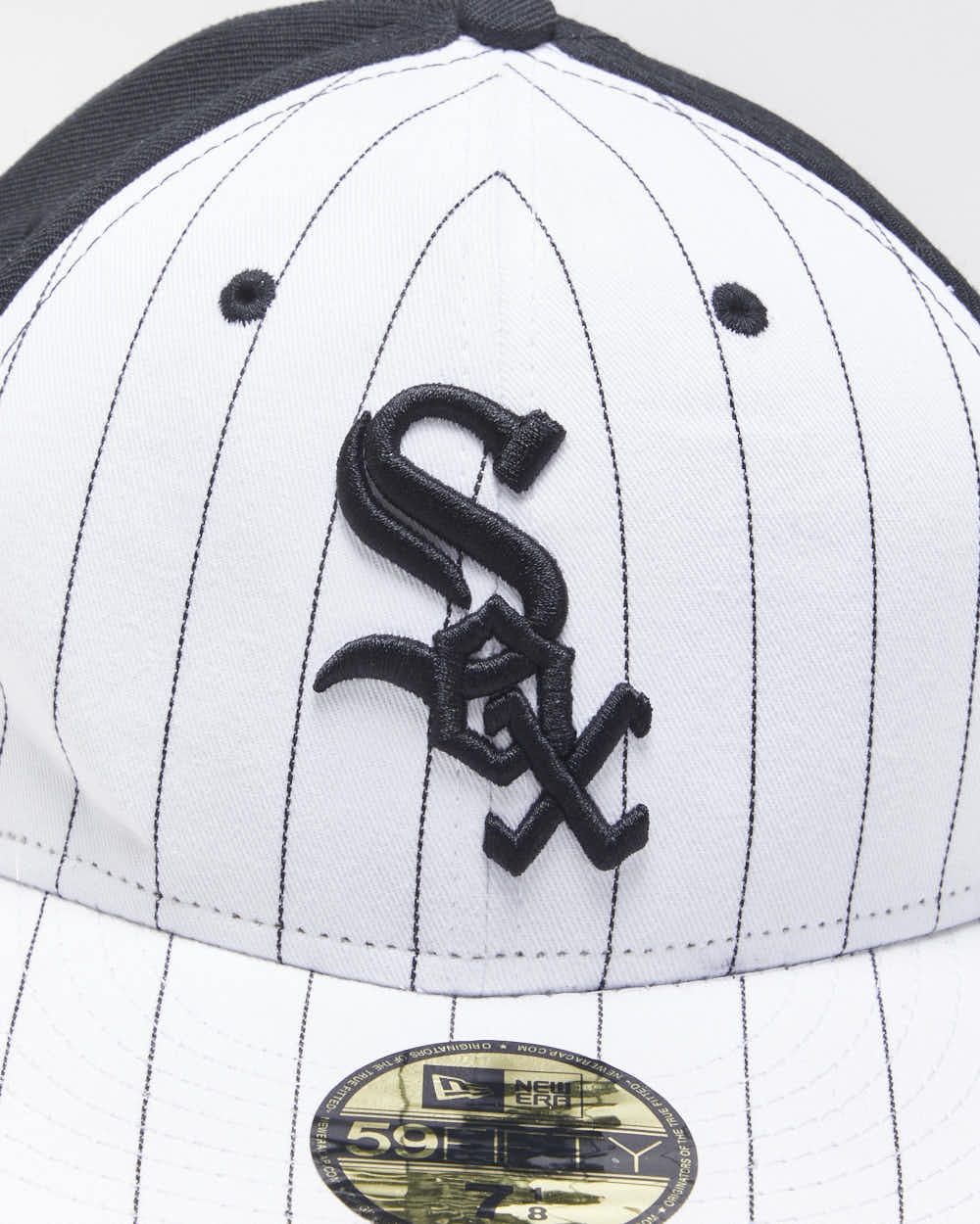 Vintage Y2K 00s New Era 59Fifty Chicago White Sox Wool Blend Pinstripe Champs MLB Fitted Baseball Cap - 7 1/8