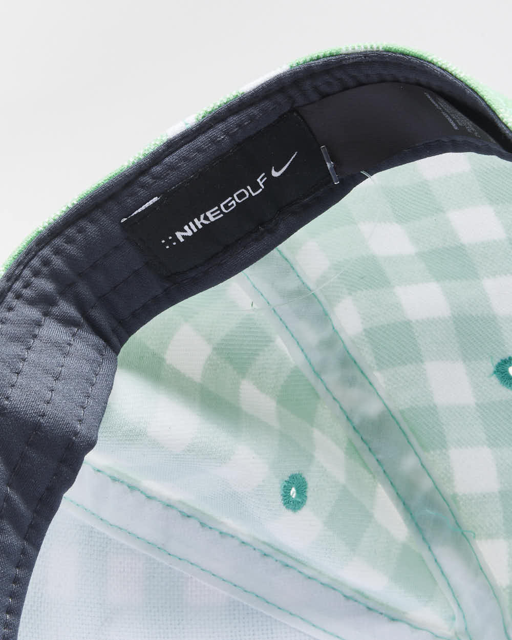 Vintage Nike Golf Gingham Check Flex Fit Baseball Cap - M/L
