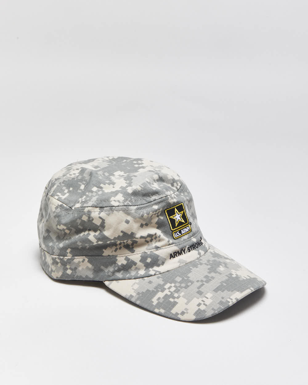 Vintage U.S. Army Digi Camo Made In USA Canvas Velcro Military Cap - OS