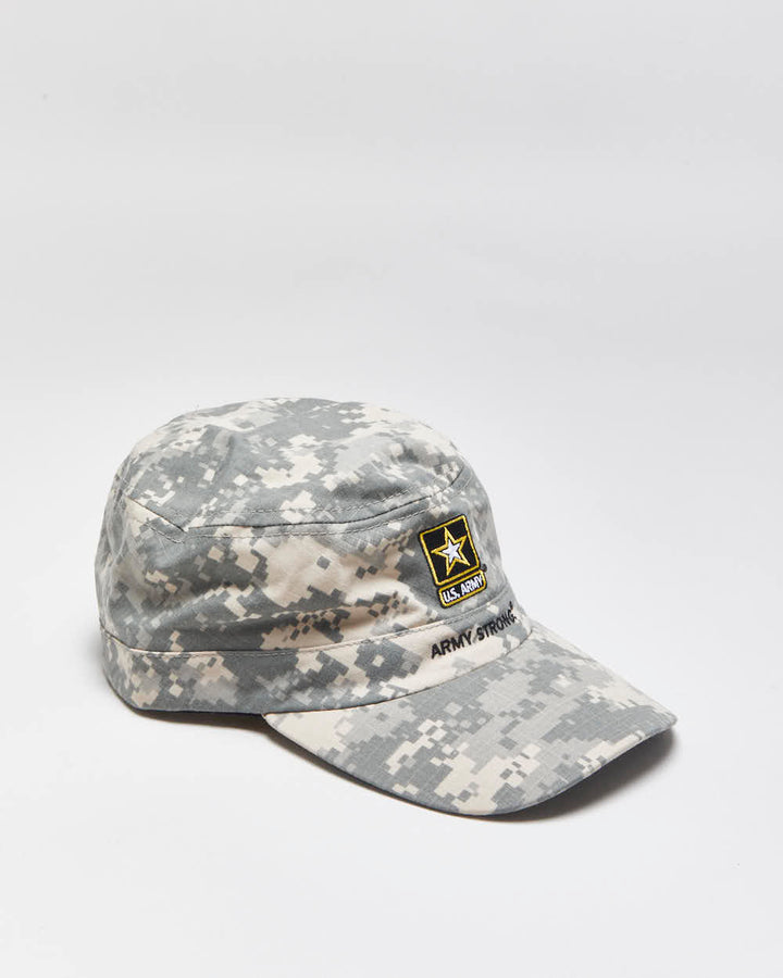 Vintage U.S. Army Digi Camo Made In USA Canvas Velcro Military Cap - OS