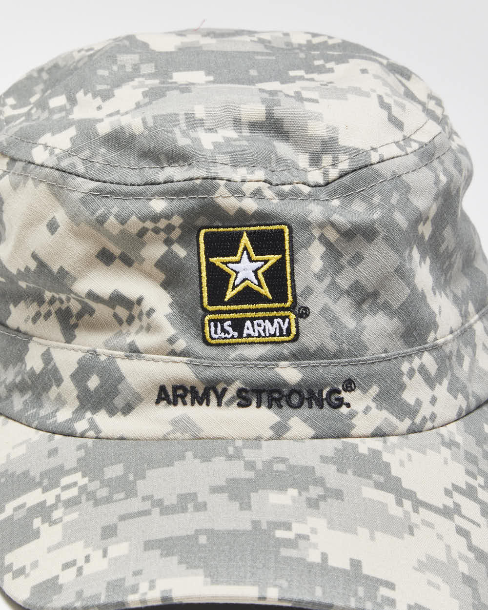 Vintage U.S. Army Digi Camo Made In USA Canvas Velcro Military Cap - OS