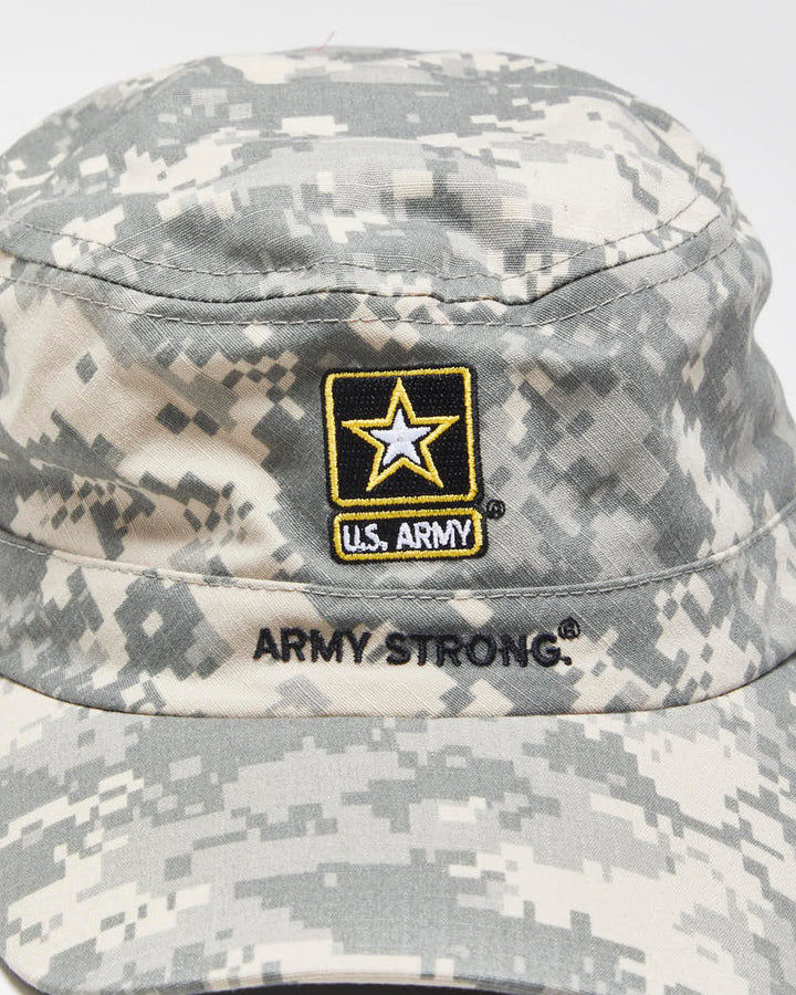 Vintage U.S. Army Digi Camo Made In USA Canvas Velcro Military Cap - OS
