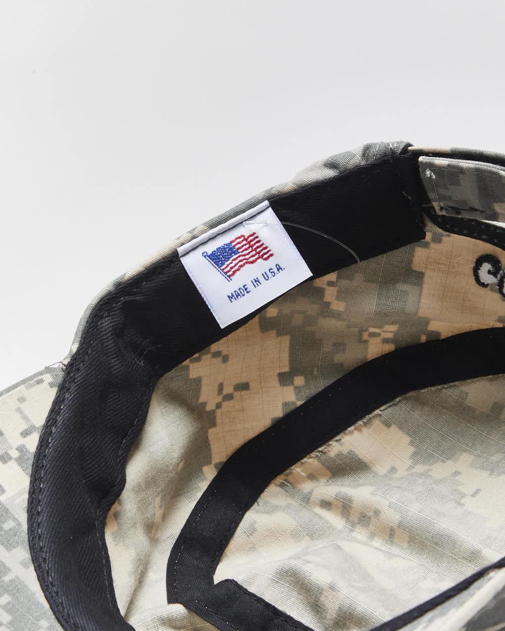 Vintage U.S. Army Digi Camo Made In USA Canvas Velcro Military Cap - OS