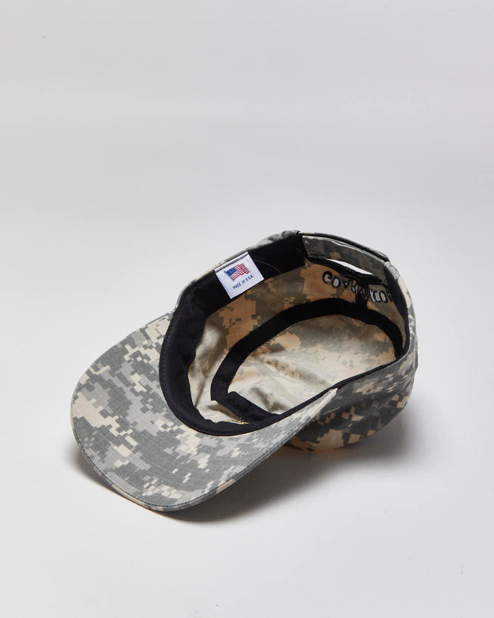 Vintage U.S. Army Digi Camo Made In USA Canvas Velcro Military Cap - OS