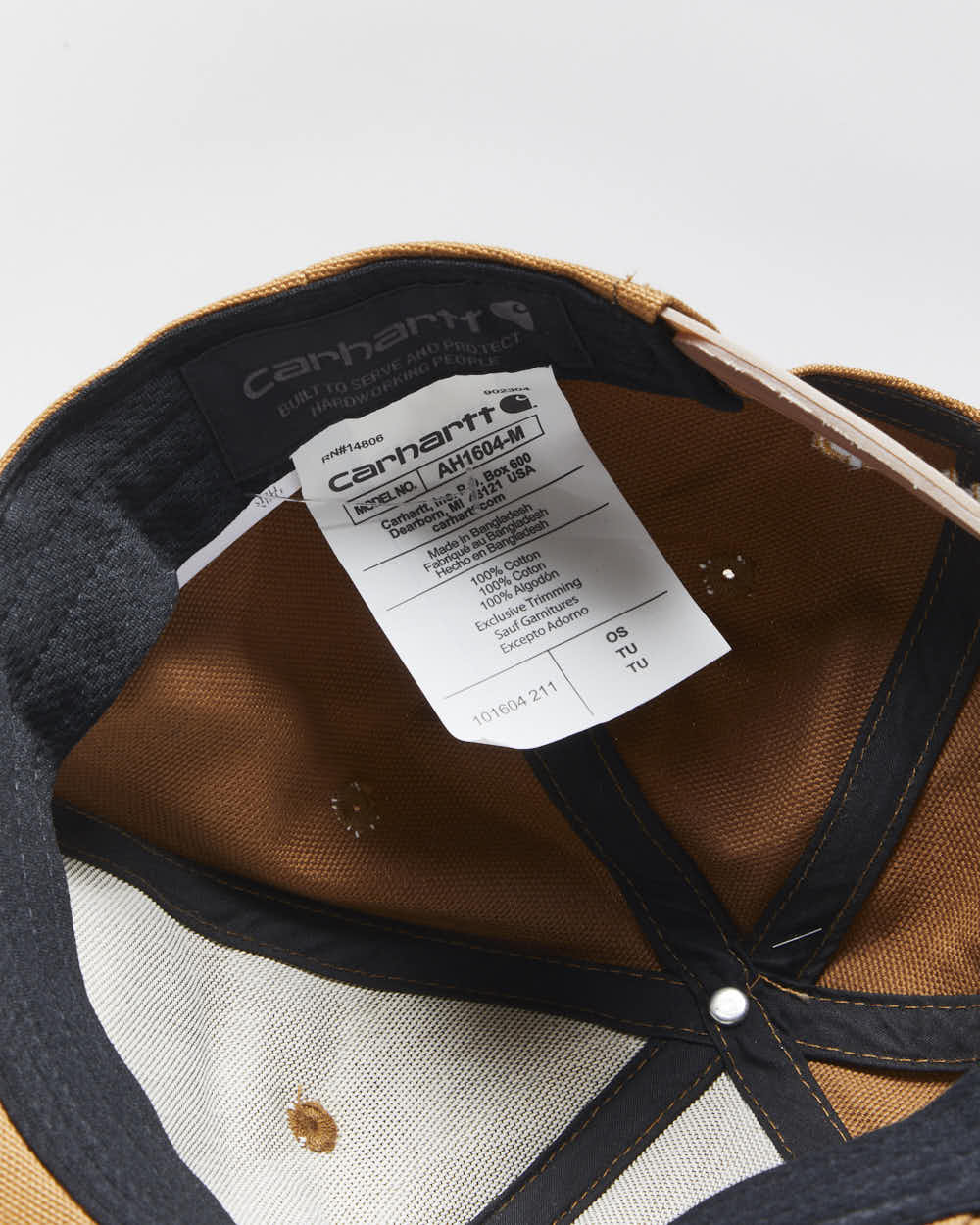 DSWT Carhartt Tan Firm Duck Canvas Flat Brim Snapback - OS