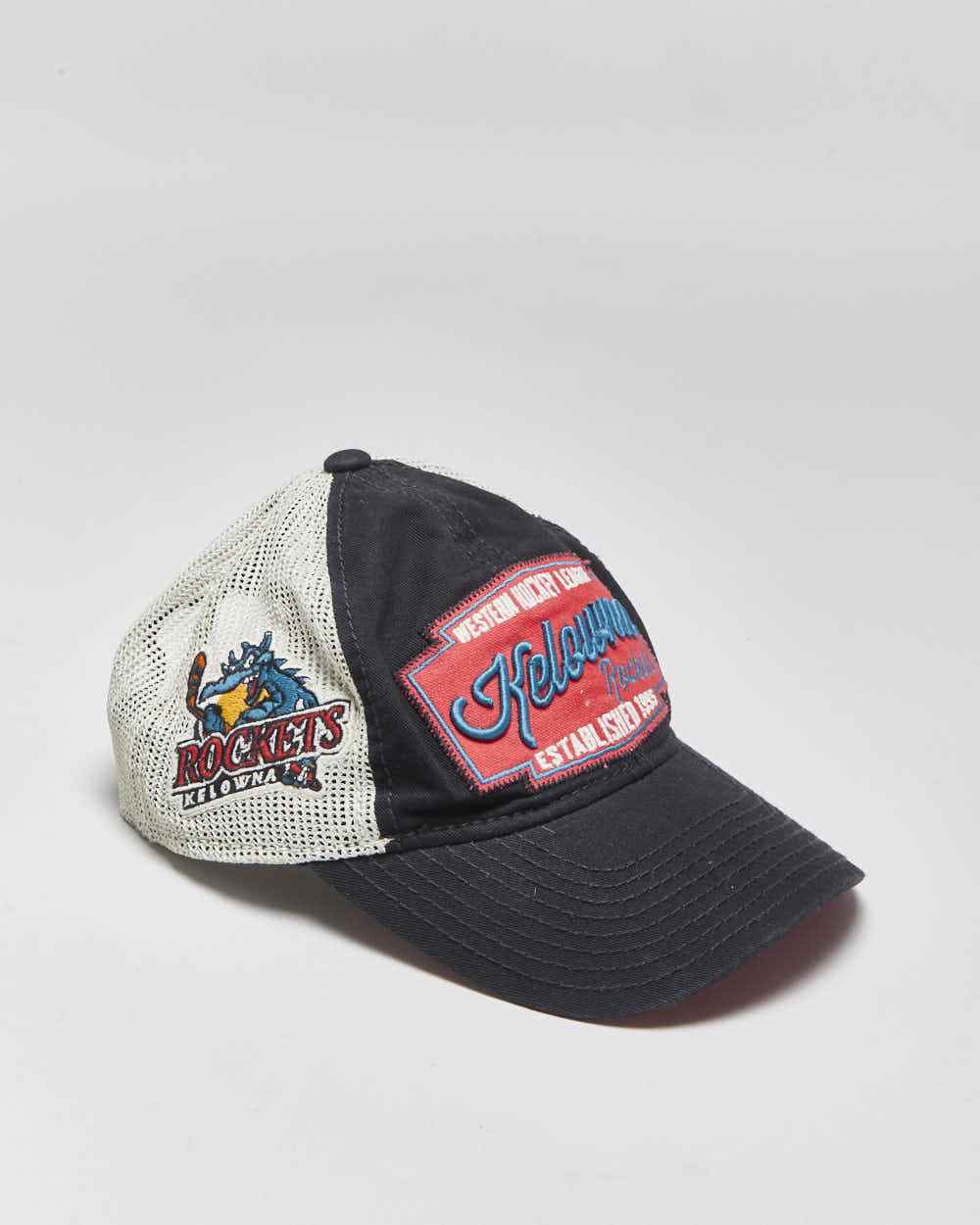 Vintage CCM Kelowna Rockets WHL Canvas Trucker Hat - OS