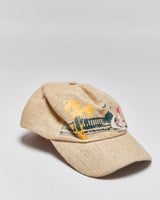 Vintage Roxy Linen Straw Velcro Baseball Cap - OS