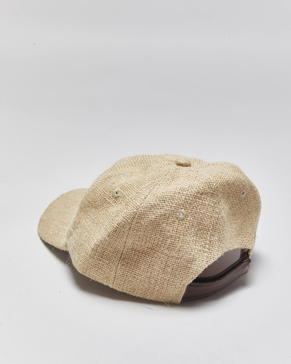Vintage Roxy Linen Straw Velcro Baseball Cap - OS