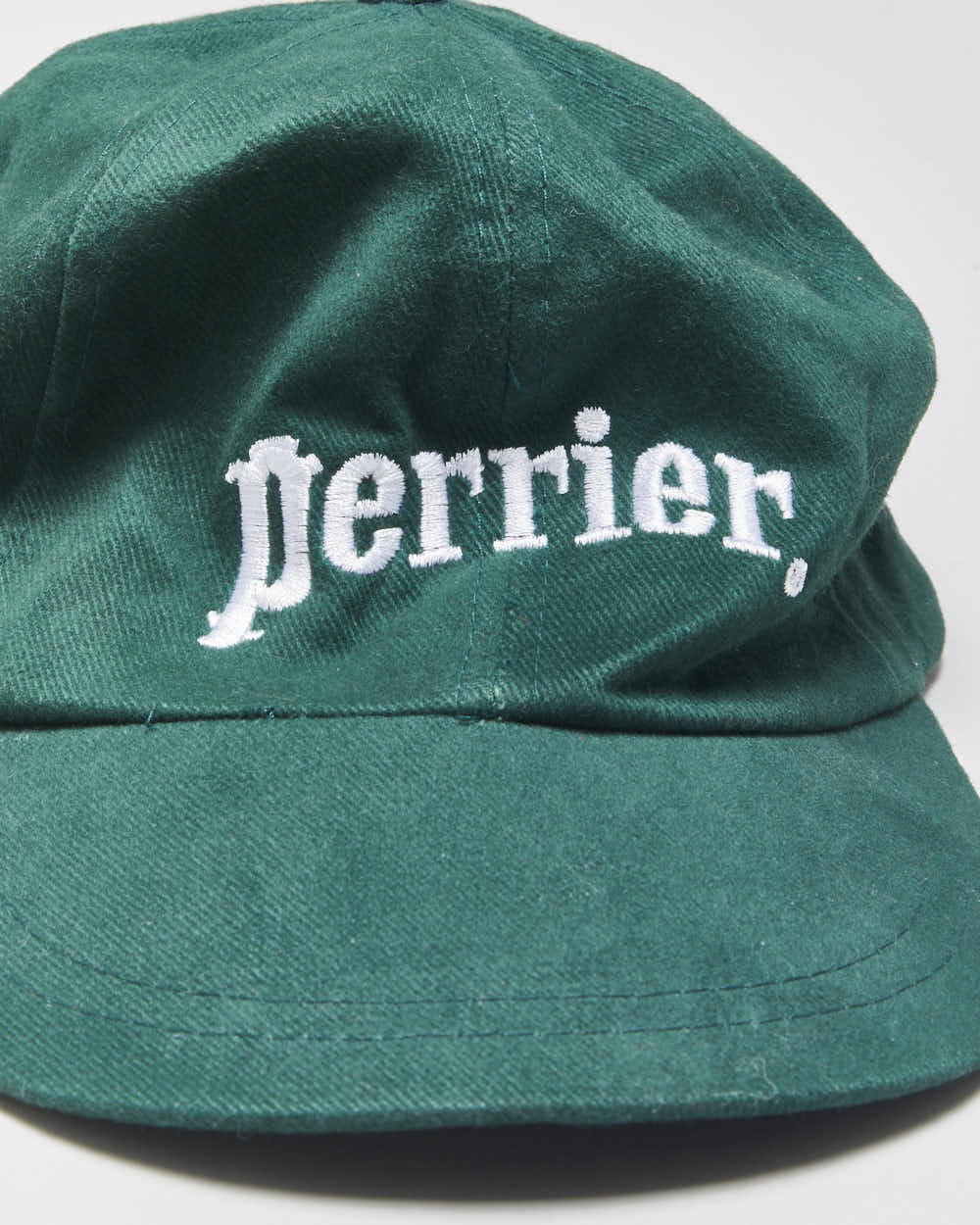 Vintage 1990s Perrier Beverage Embroidered Canvas AJM Headwear Baseball Cap - OS