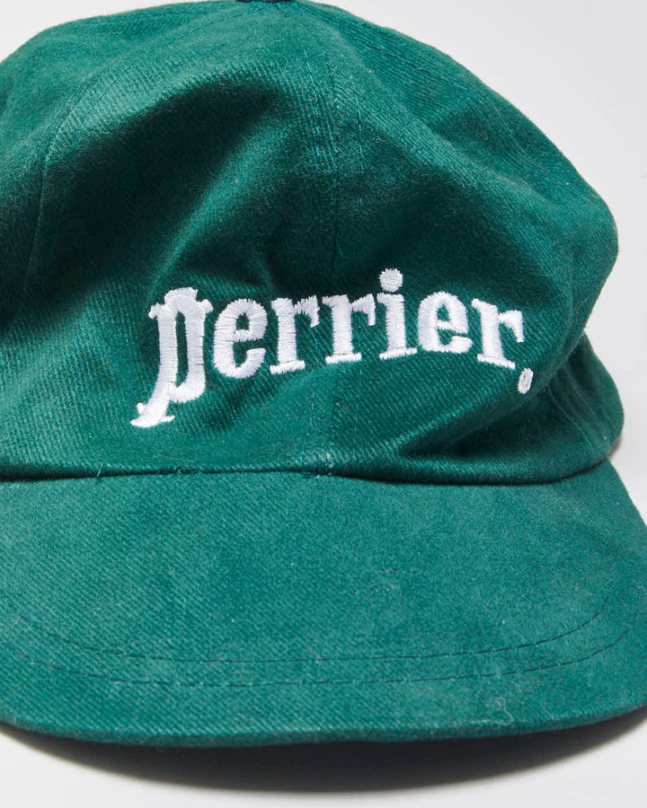 Vintage 1990s Perrier Beverage Embroidered Canvas AJM Headwear Baseball Cap - OS