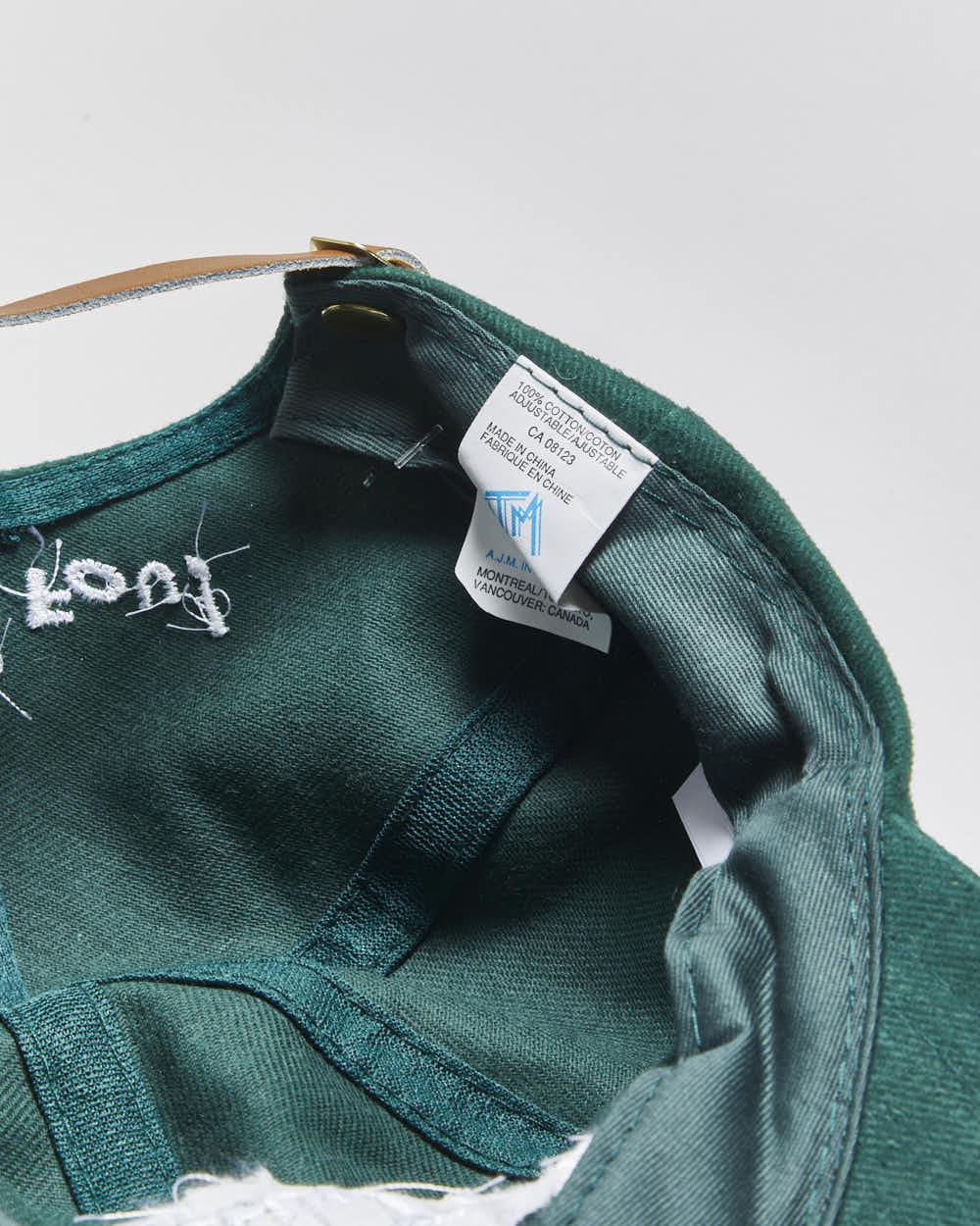 Vintage 1990s Perrier Beverage Embroidered Canvas AJM Headwear Baseball Cap - OS