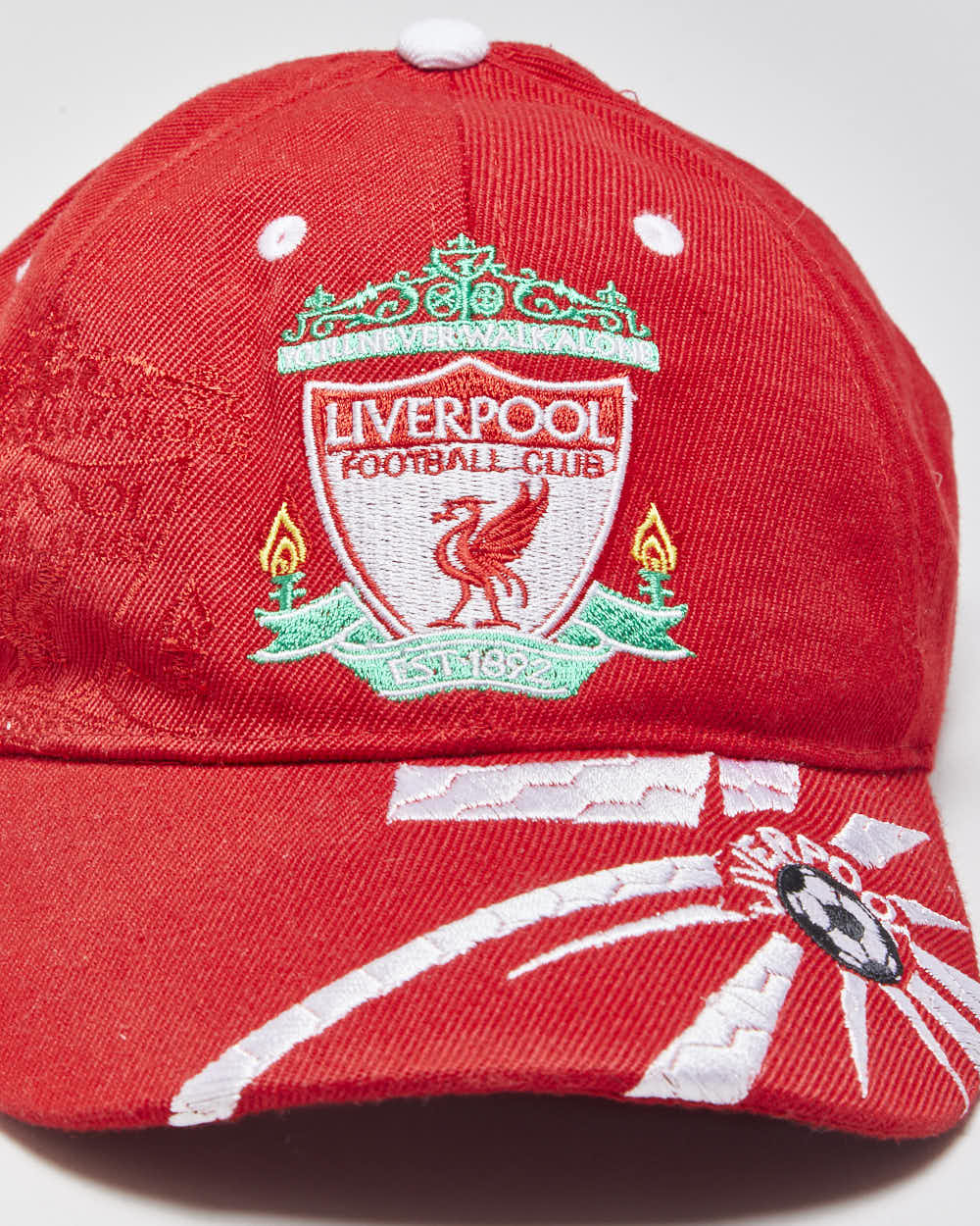 Vintage 1990s Liverpool FC Embroidered Velcro Baseball Cap - OS