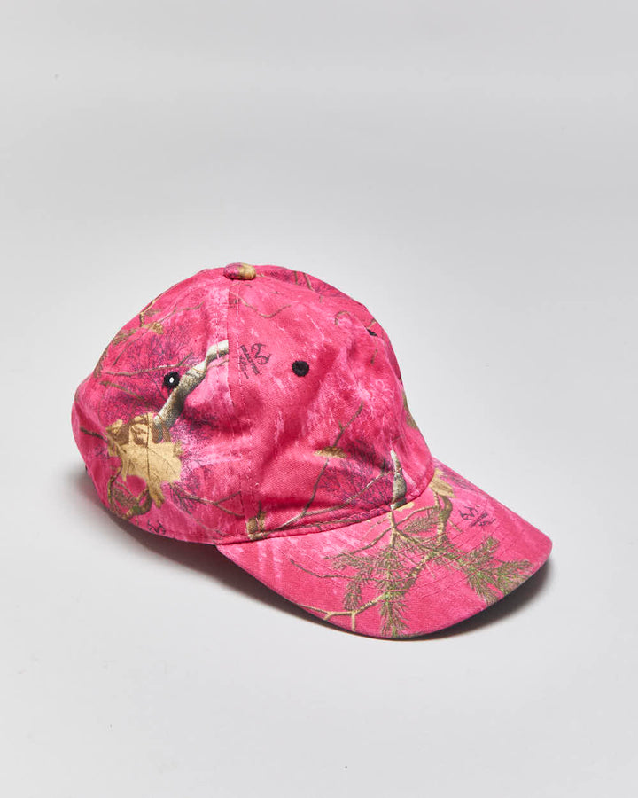 Vintage Y2K 00s Realtree Camo Hot Pink Velcro Baseball Cap - OS