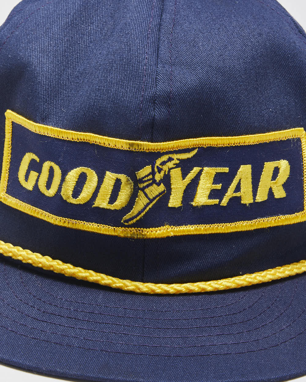 DS Vintage 1990s Good Year '#1 In Racing' Swingster Made In USA Rope Peak Trucker Hat - OS