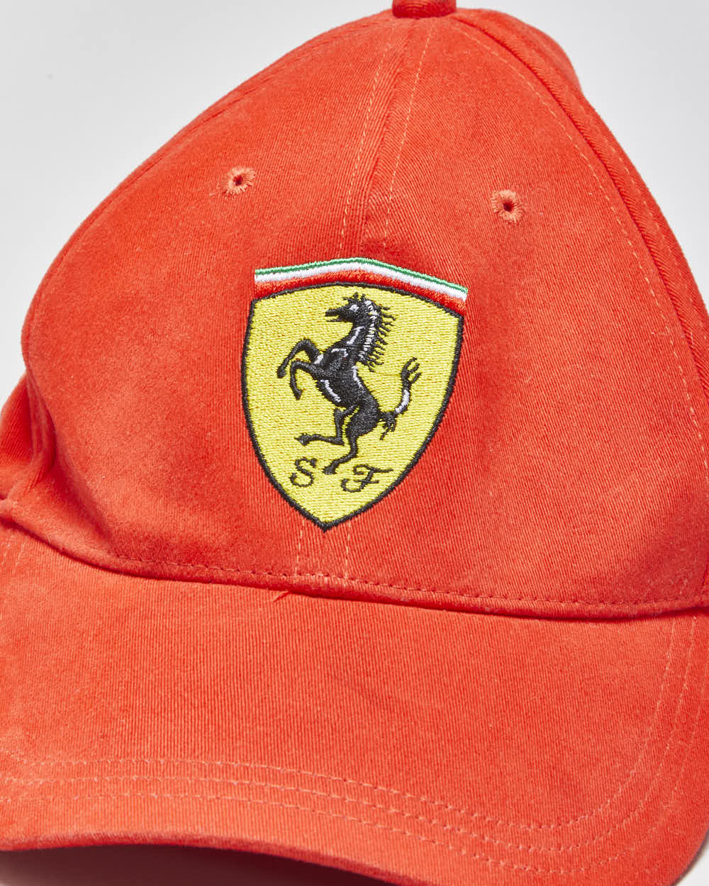 Vintage Y2K 00s Puma Ferrari Embroidered Soft Canvas Flex Fit Baseball Cap - S/M