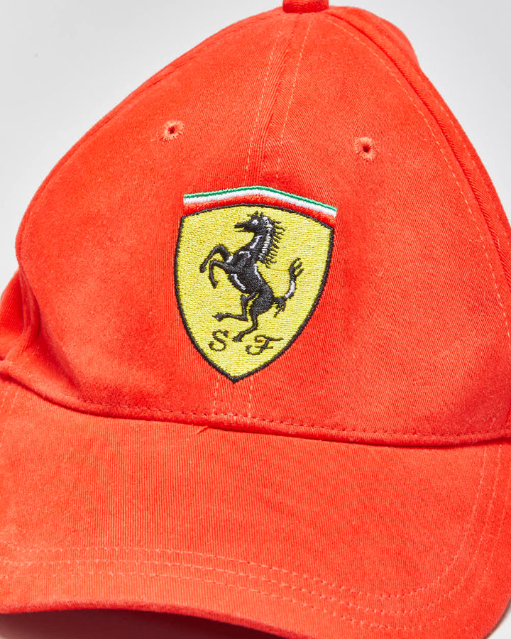 Vintage Y2K 00s Puma Ferrari Embroidered Soft Canvas Flex Fit Baseball Cap - S/M
