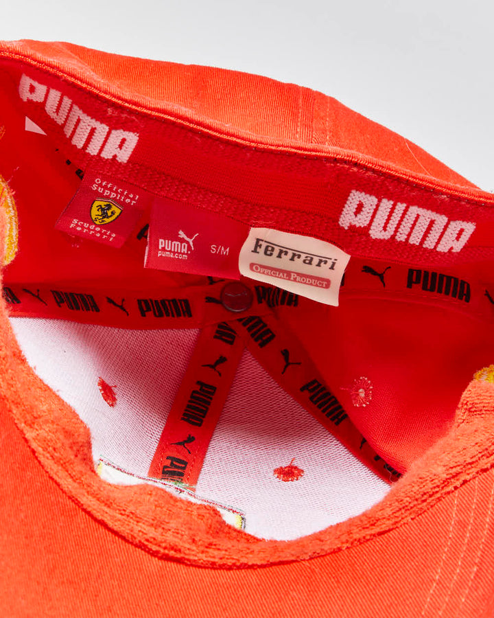 Vintage Y2K 00s Puma Ferrari Embroidered Soft Canvas Flex Fit Baseball Cap - S/M