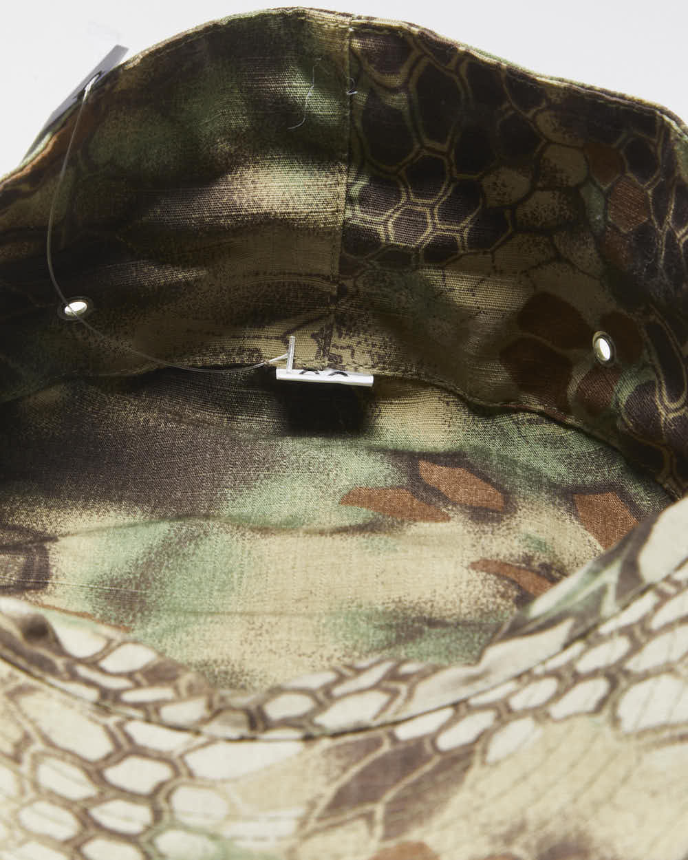 Vintage Y2K 00s Honeycomb Camo Canvas Army Cap - M/L