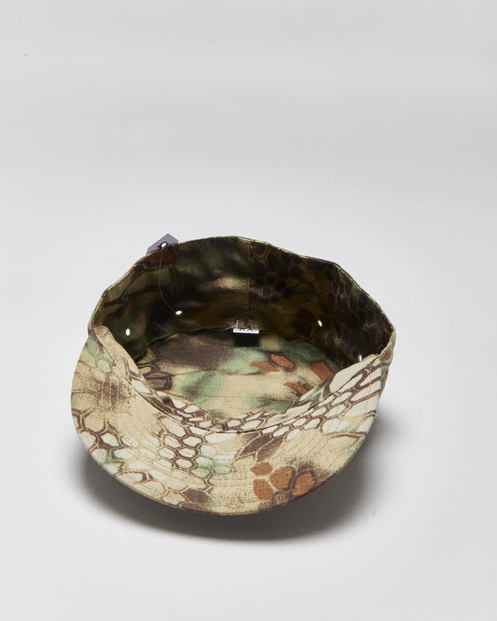Vintage Y2K 00s Honeycomb Camo Canvas Army Cap - M/L