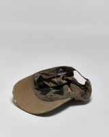 Vintage Y2K 00s Adidas Khaki Embroidered 3-Stripe Baseball Cap - OS