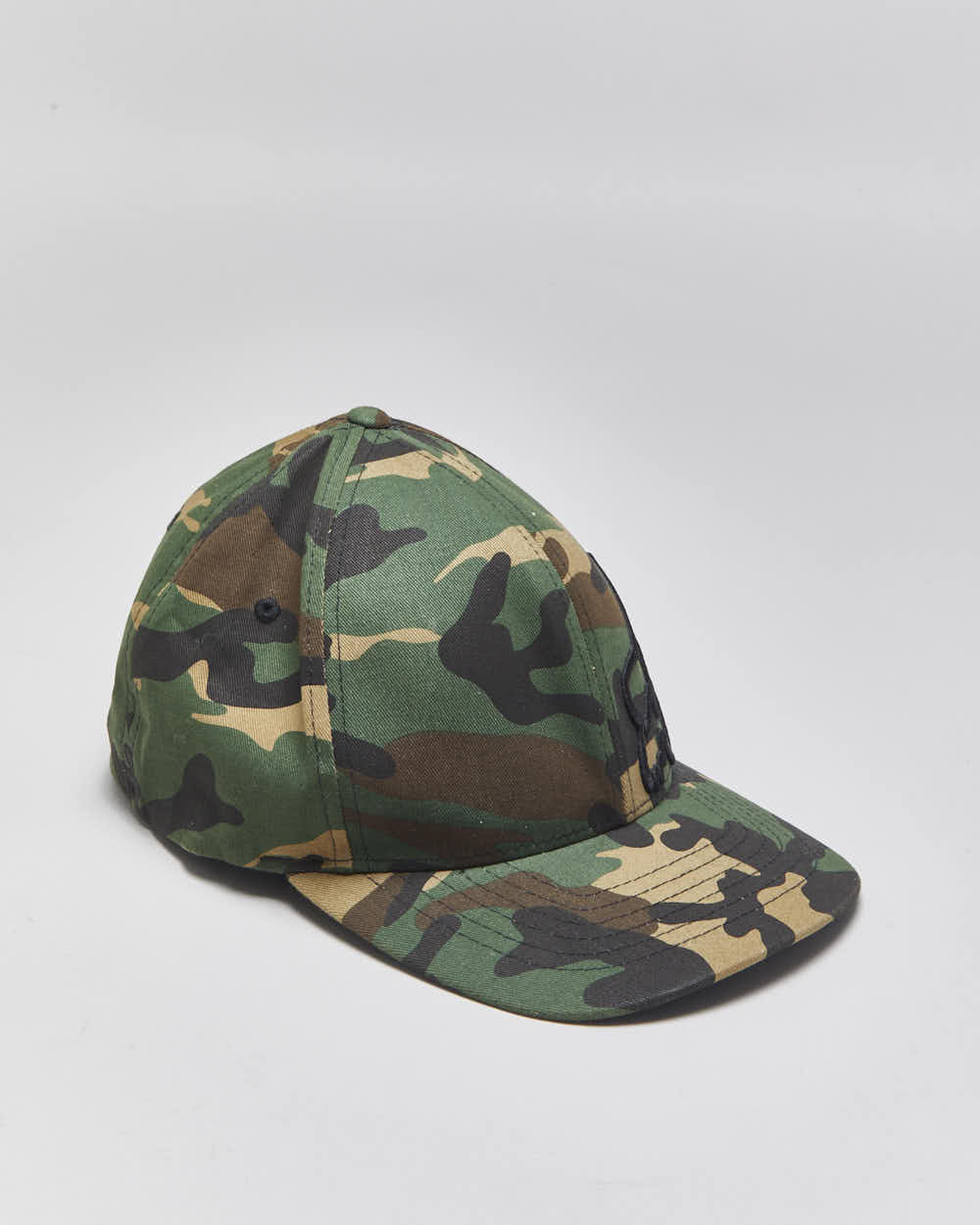 Vintage Y2K 00s Fox Racing Woodland Camo FlexFit Baseball Cap - OS