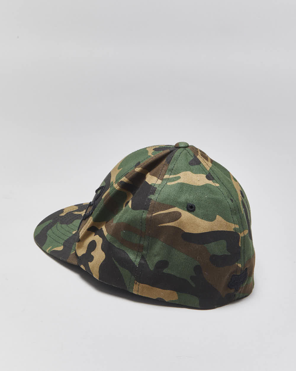 Vintage Y2K 00s Fox Racing Woodland Camo FlexFit Baseball Cap - OS