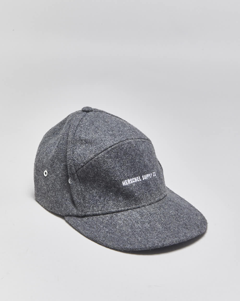 Vintage Herschel Supply Co Marl Grey Wool Blend Snapback Baseball Cap - OS