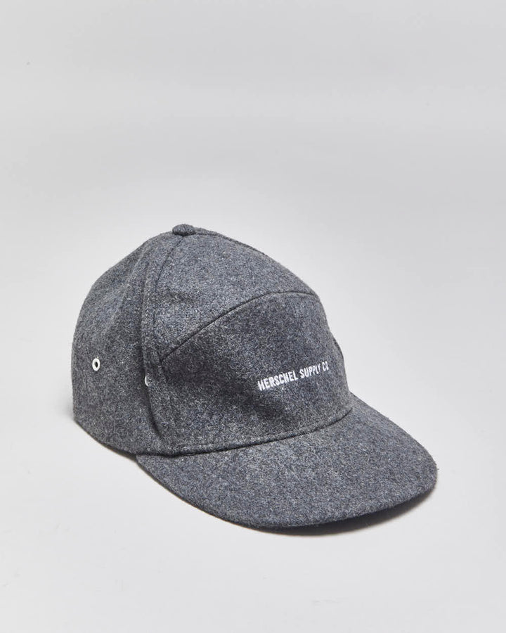 Vintage Herschel Supply Co Marl Grey Wool Blend Snapback Baseball Cap - OS