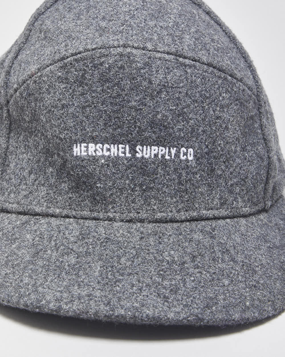 Vintage Herschel Supply Co Marl Grey Wool Blend Snapback Baseball Cap - OS