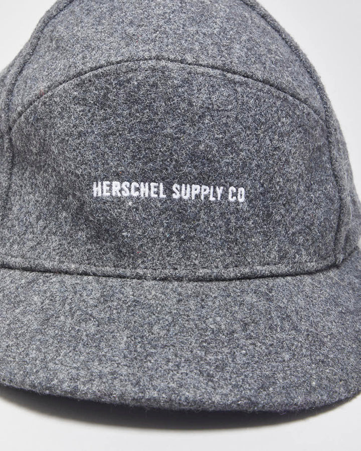 Vintage Herschel Supply Co Marl Grey Wool Blend Snapback Baseball Cap - OS