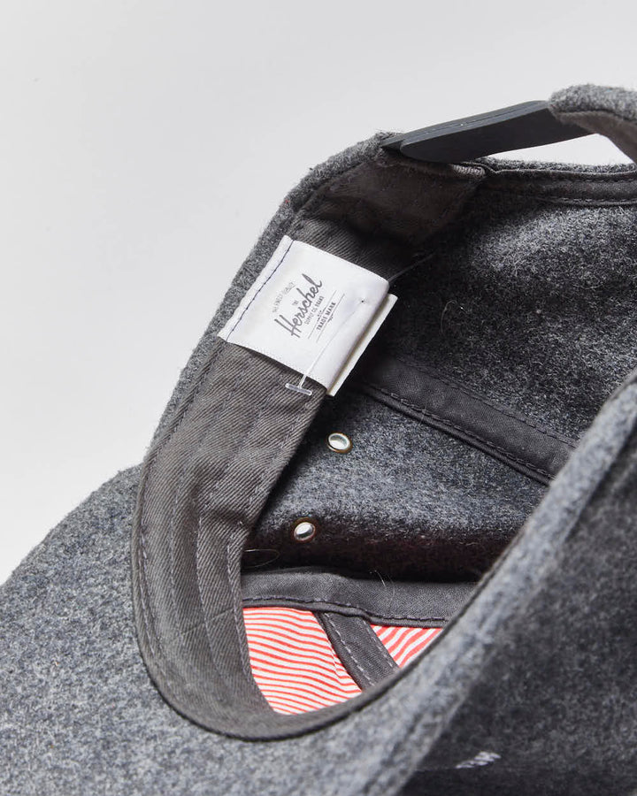 Vintage Herschel Supply Co Marl Grey Wool Blend Snapback Baseball Cap - OS