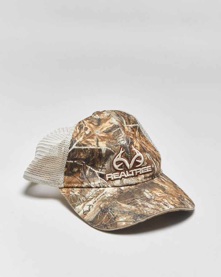 Vintage Y2K 00s Realtree Camo Embroidered Trucker Hat - OS