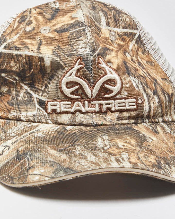 Vintage Y2K 00s Realtree Camo Embroidered Trucker Hat - OS