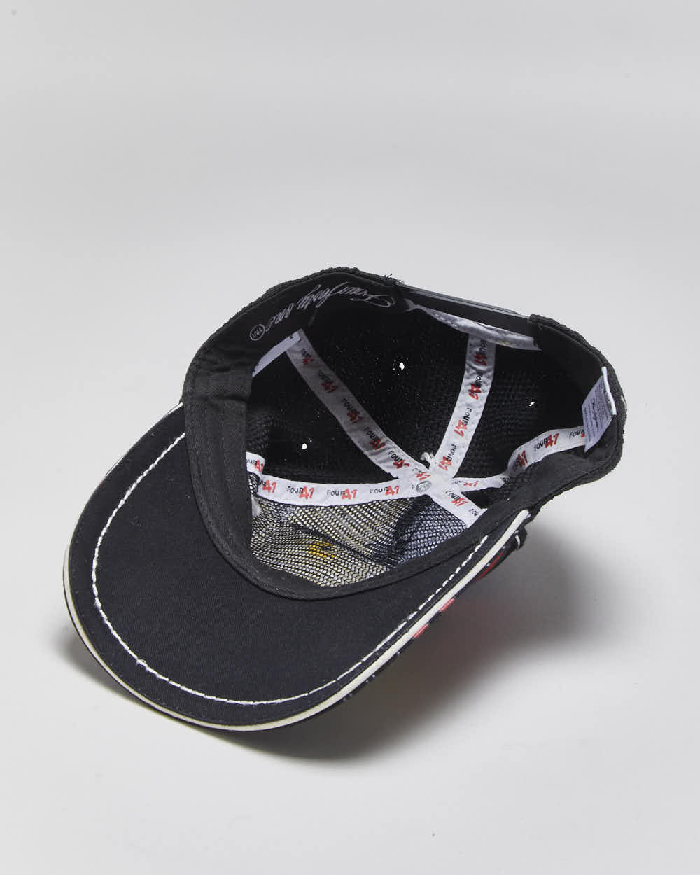 Vintage Y2K 00s Four 41 Rhinestone Embroidered Trucker Hat - OS